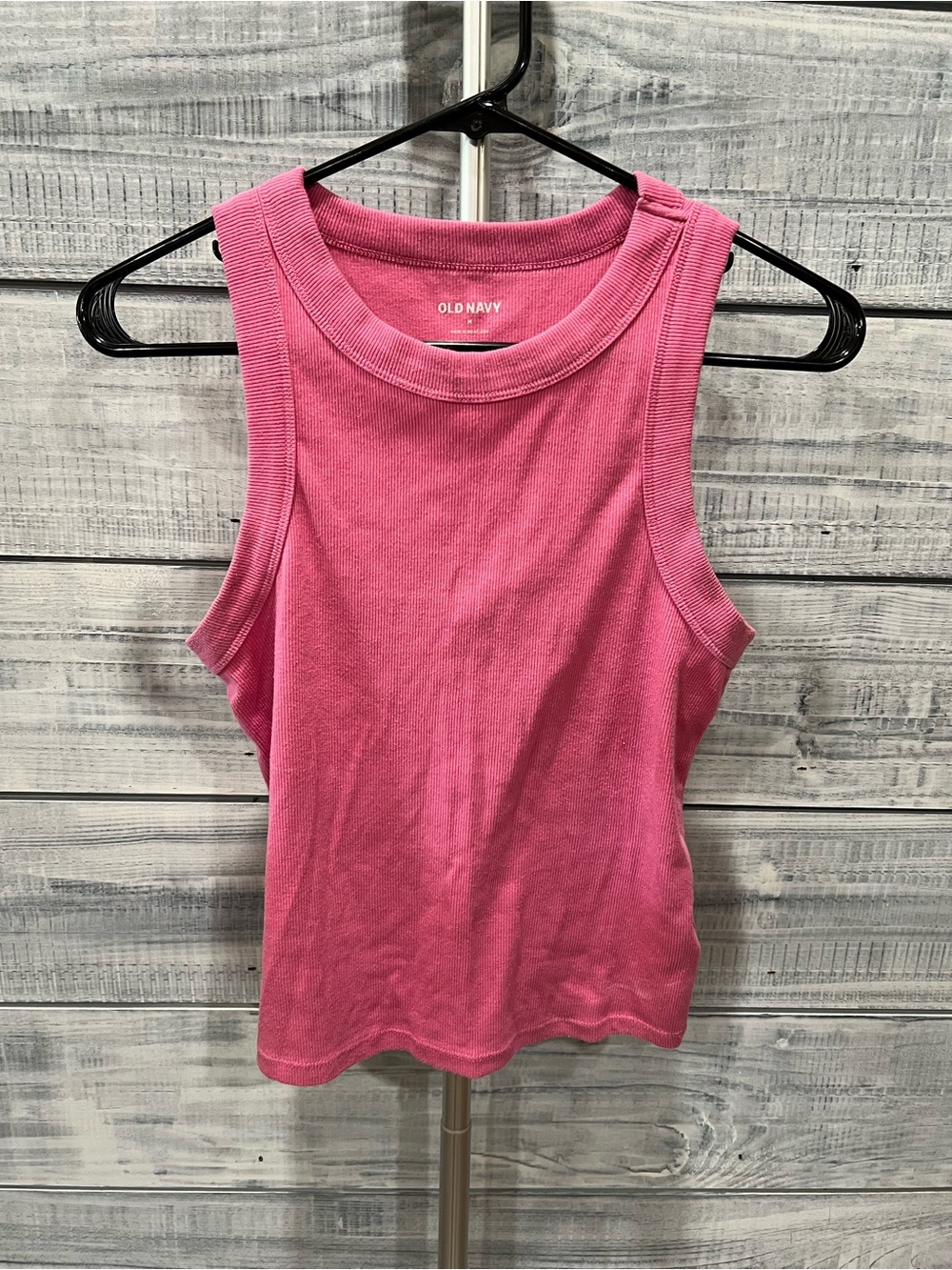 Old Navy Hot Pink Ribbed Tank Top - Women's Sleeveless